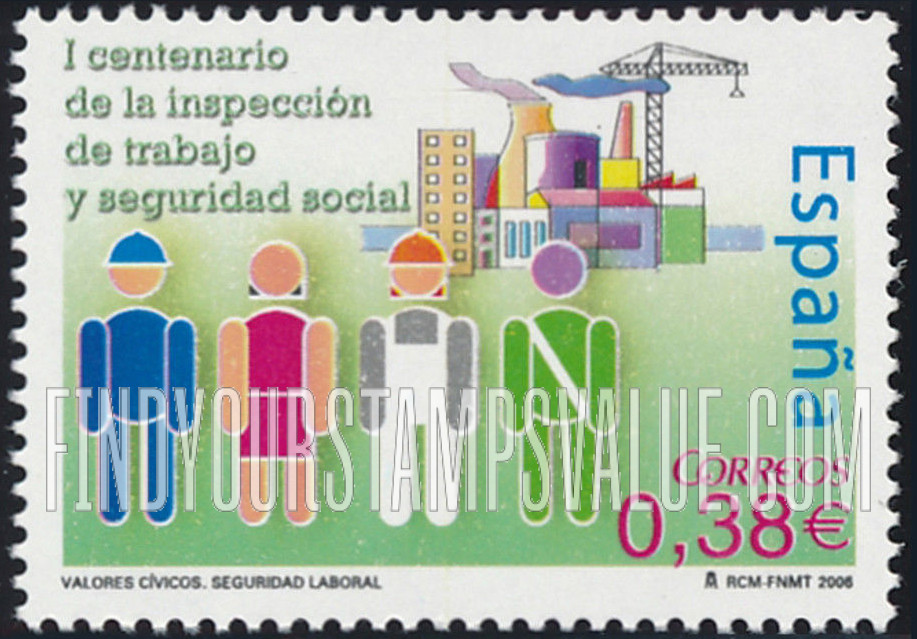 FindYourStampsValue: Civic Values: Social Security and Labor inspectors, centenary