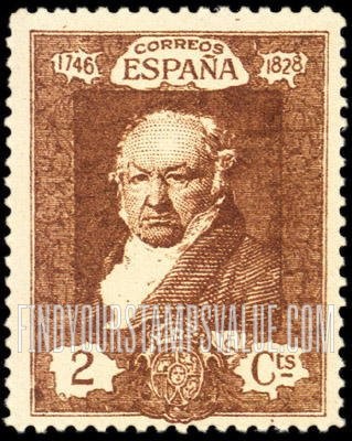 FindYourStampsValue: Francisco de Goya at Age 80 (“1746 1828”)