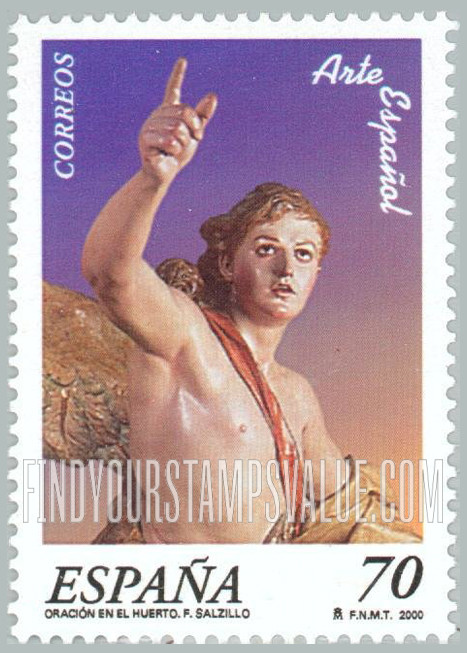 FindYourStampsValue: Angel From Prayer in the Garden, Sculpture by Francisco Salzillo (1707-73)