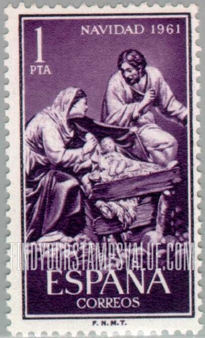 FindYourStampsValue: Nativity Sculptured by José Gines