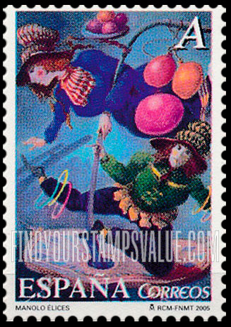 FindYourStampsValue: Paintings of Circus Performers by Manolo Elices