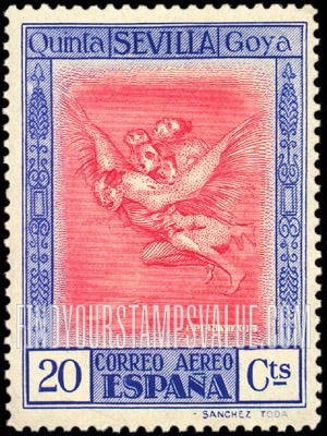 FindYourStampsValue: Air Post: Goya, Asmodeus and Cleofas