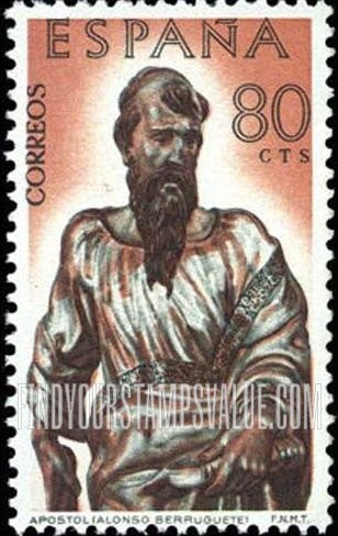 FindYourStampsValue: Berruguete Sculptures: Apostle