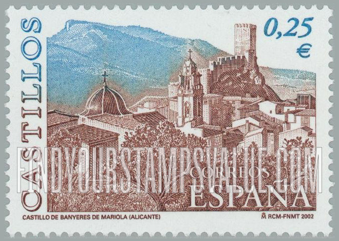 FindYourStampsValue: Castle Type of 2001: Banyeres de Mariola