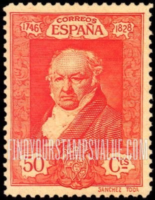 FindYourStampsValue: Francisco de Goya at Age 80 (“1746 1828”)