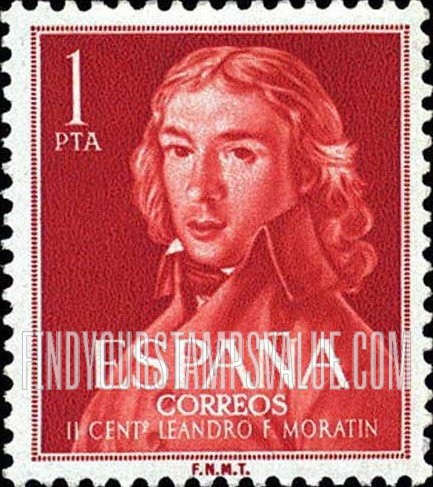 FindYourStampsValue: Leandro F. de Moratin, by Goya