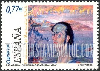 FindYourStampsValue: Self-Portrait with the Neck of Rafael, by Salvador Dali (1904-89)