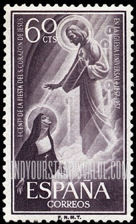 FindYourStampsValue: St. Marguerite Alacoque’s Vision of Jesus