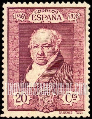 FindYourStampsValue: Francisco de Goya at Age 80 (“1746 1828”)