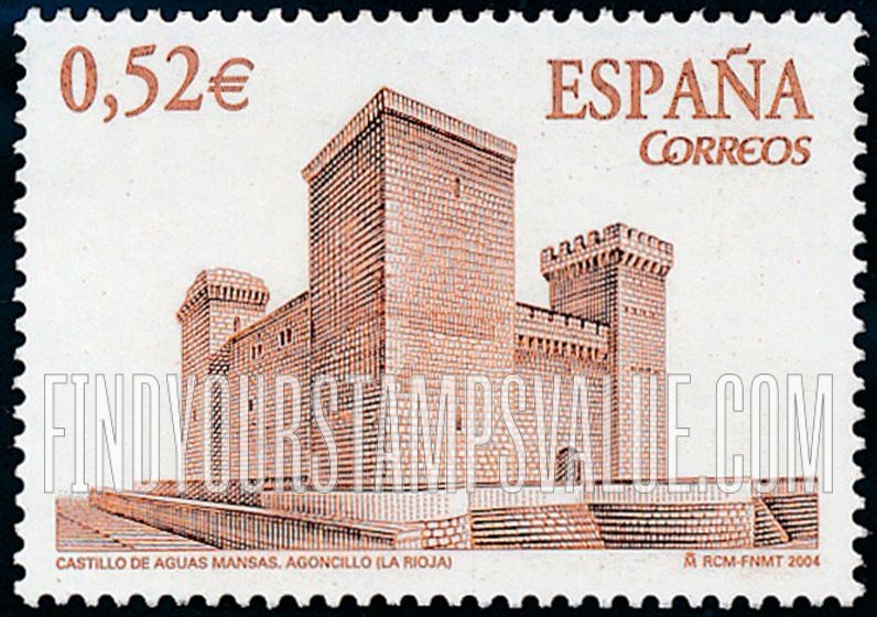FindYourStampsValue: Castles: Aguas Mansas Castle, Agoncillo