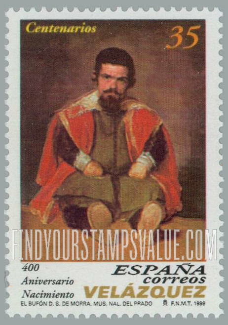 FindYourStampsValue: Diego Velazquez (1599-1660), Painter: Sebastián de Morra