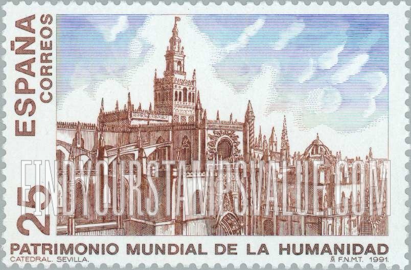 FindYourStampsValue: Sites on UNESCO World Heritage List: Giralda bell tower, Seville Cathedral