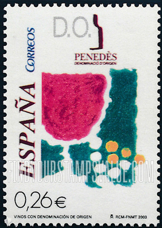 FindYourStampsValue: Wine of Penedés Region