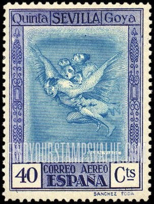 FindYourStampsValue: Air Post: Goya, Asmodeus and Cleofas