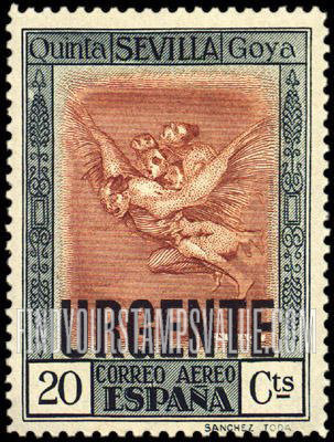 FindYourStampsValue: Air Post Special Delivery: Goya Commemorative, Asmodeus and Cleofas