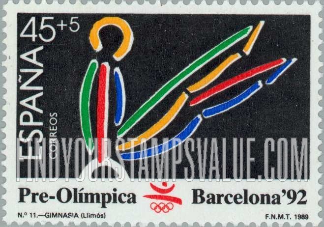 FindYourStampsValue: Semi-Postal: 1992 Summer Olympics, Barcelona, Pommel horse