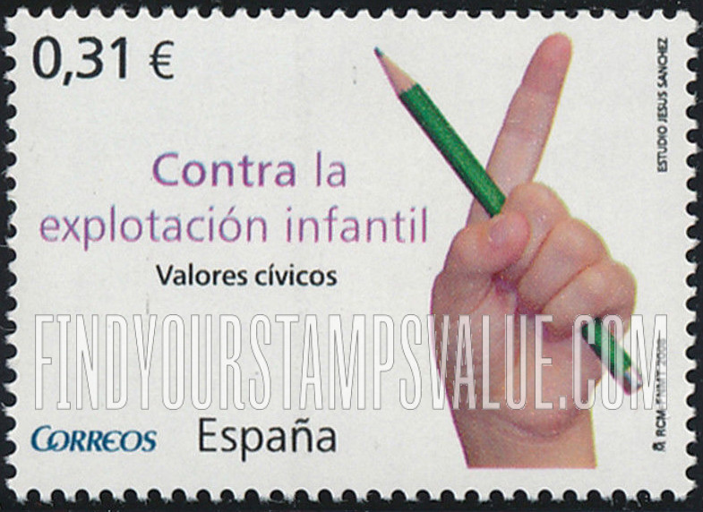 FindYourStampsValue: Civic Values: Fight against child exploitation