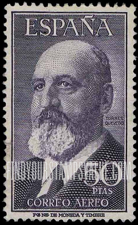FindYourStampsValue: Air Post: Leonardo Torres Quevedo (1852-1939), Mathematician and Inventor