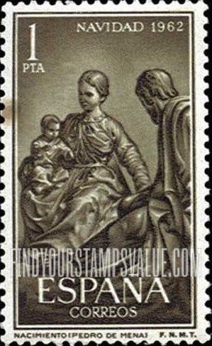 FindYourStampsValue: Holy Family by Pedro de Mena