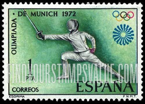 FindYourStampsValue: Olympic emblems, fencing