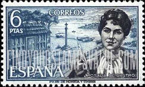 FindYourStampsValue: Famous Women: Rosalia de Castro