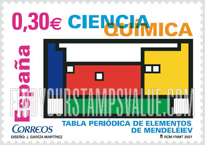 FindYourStampsValue: Stylized Periodic Table of Elements