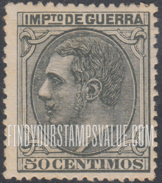 FindYourStampsValue: War Tax: King Alfonso XII