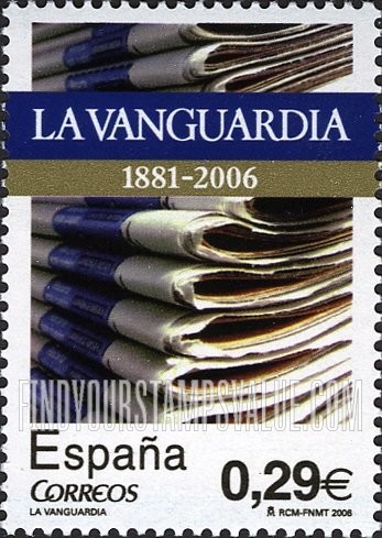 FindYourStampsValue: La Vanguardia Newspaper, 125th Anniversary