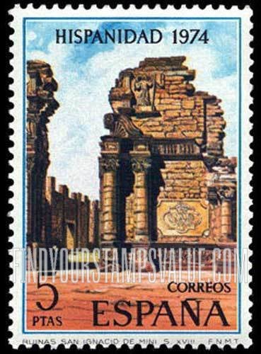 FindYourStampsValue: Ruins of San Ignacio de Mini, 18th Century