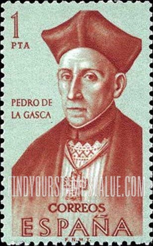 FindYourStampsValue: Builders of the New World: Pedro de la Gasca