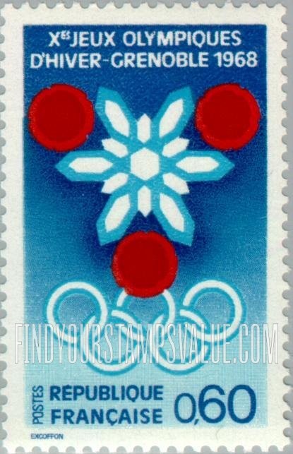 FindYourStampsValue: Snow Crystal and Olympic Rings