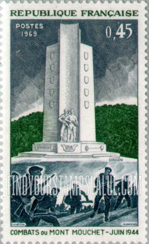 FindYourStampsValue: Monument of the French Resistance, Mont Mouchet