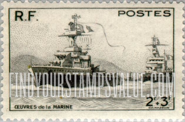FindYourStampsValue: SEMI-POSTAL - French Warships