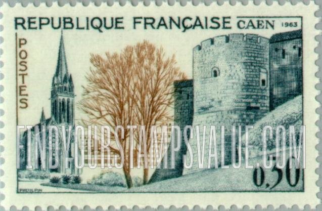 FindYourStampsValue: St. Peter’s Church and Ramparts, Caen