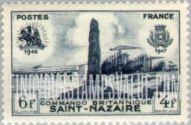 FindYourStampsValue: SEMI-POSTAL - Submarine Pens, Shipyard and Monument