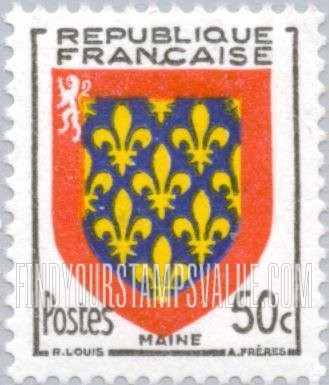 FindYourStampsValue: Arms of Maine: Arms Type of 1949