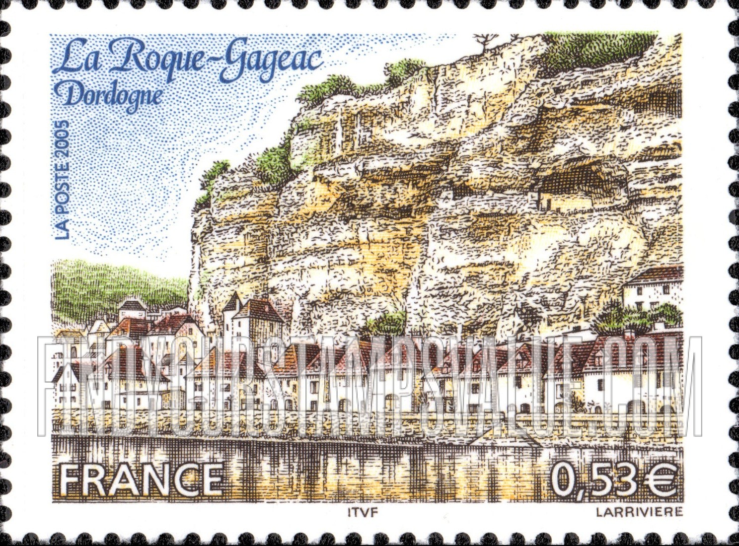 FindYourStampsValue: Tourism Issue: La Roque-Gageac