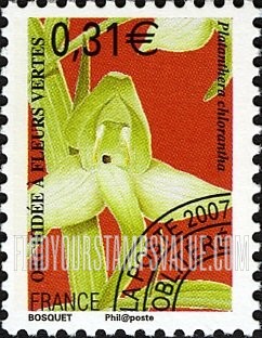 FindYourStampsValue: Orchids Type of 2002: Platanthera chlorantha