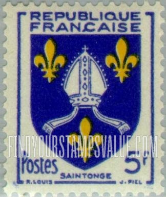 FindYourStampsValue: Arms of Saintonge: Arms Type of 1949