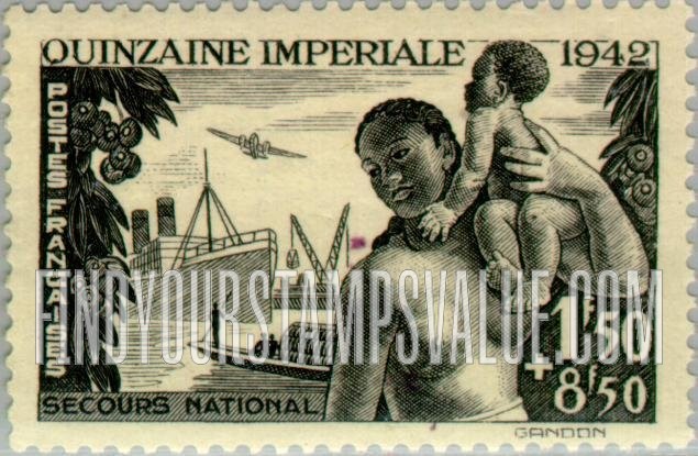 FindYourStampsValue: SEMI-POSTAL - Symbolical of French Colonial Empire