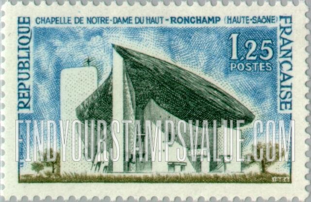FindYourStampsValue: Chapel of Notre Dame du Haut, Ronchamp