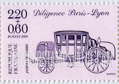 FindYourStampsValue: SEMI-POSTAL - Stamp Day Type of 1986: Paris-Lyon stagecoach