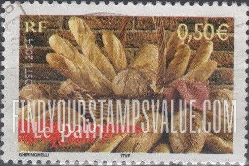 FindYourStampsValue: Aspects of Life in French Regions Type of 2003: Bread