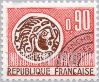 FindYourStampsValue: Gallic Coin: Gallic Coin Type of 1964-66