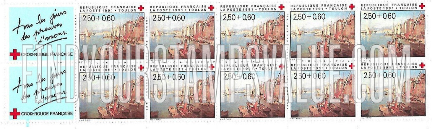 FindYourStampsValue: SEMI-POSTAL - The Harbor of Toulon by Francois Nardi