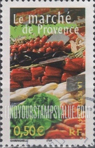 FindYourStampsValue: Aspects of Life in French Regions Type of 2003: Produce of Provence, vertical