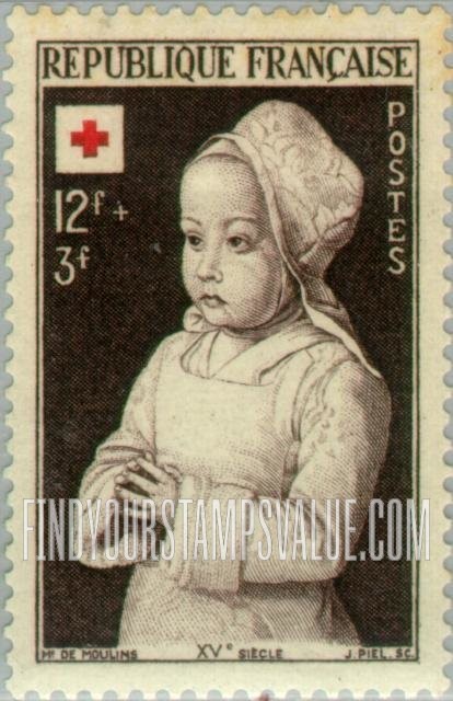 FindYourStampsValue: SEMI-POSTAL - Child at Prayer by Le Maître de Moulins