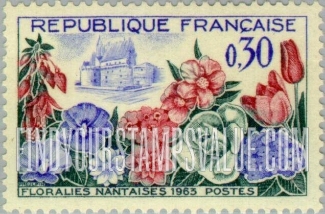 FindYourStampsValue: Flowers and Nantes Chateau