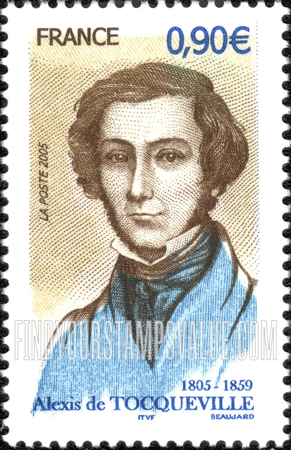 FindYourStampsValue: Alexis de Tocqueville (1805-59), Writer