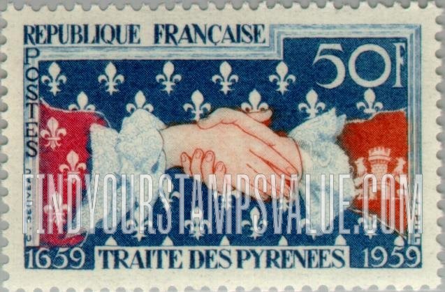 FindYourStampsValue: French-Spanish Handshake